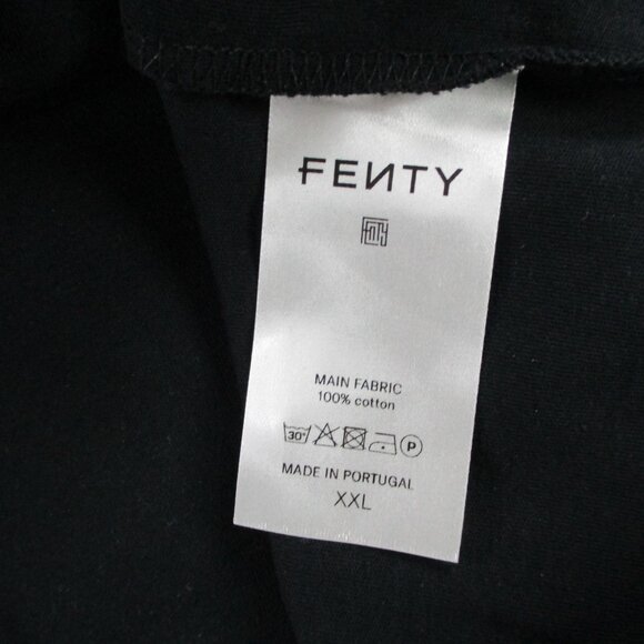 Fenty Oversized T Shirt Mens 2XL XXL Black Barbados Immigrant Double Sided Print - Picture 4 of 8